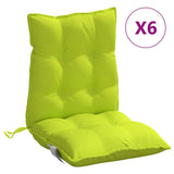 Coussins de chaise vidaxl 6 pcs bas du dos oxford green vif vert