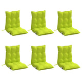 Vidaxl stoelkussens 6 st lage rug oxford stof felgroen