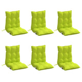 Coussins de chaise vidaxl 6 pcs bas du dos oxford green vif vert