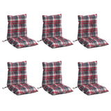 Coussins de chaise vidaxl 6 pcs modernes de fenêtre arrière basse oxford tissu rouge