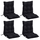 Coussins de chaise vidaxl 4 pcs modélisation de fenêtre arrière bas