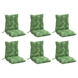 Vidaxl Chair cushions 6 st low back leaf pattern Oxford fabric