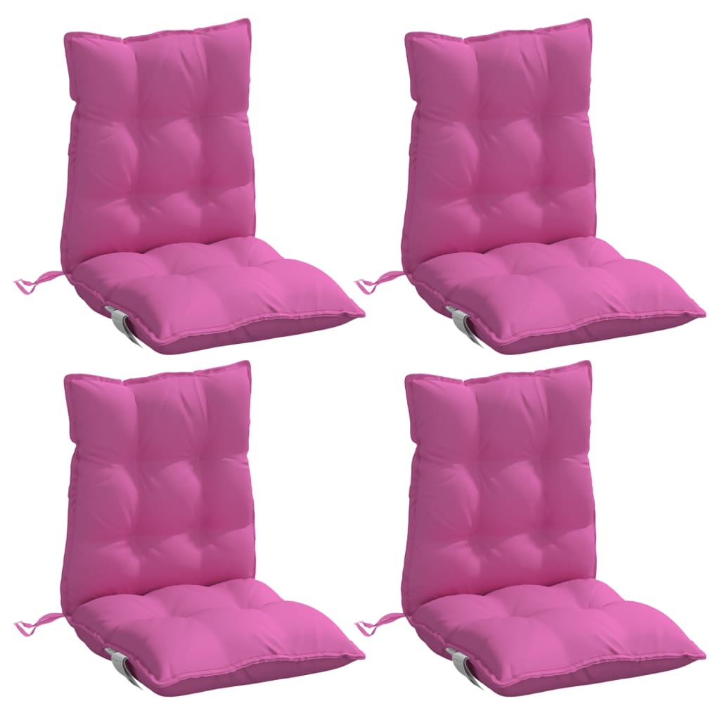 Vidaxl stolputer 4 stk lavt teppe oxford stoff rosa