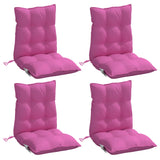 Coussins de chaise vidaxl 4 pcs bas de tapis basse tissu rose