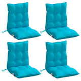 Vidaxl stoelkussens 2 st lage rug oxford stof turquoise