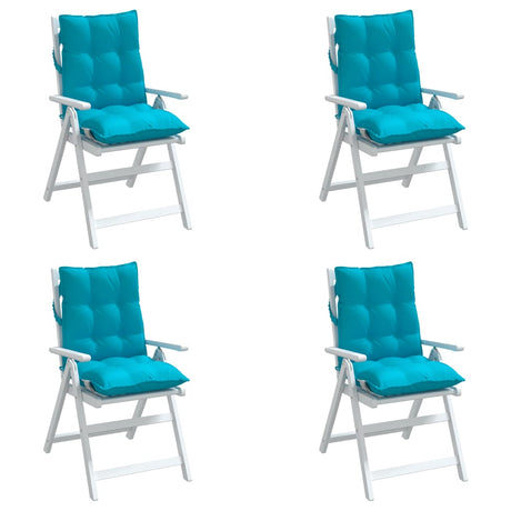 Vidaxl stoelkussens 2 st lage rug oxford stof turquoise