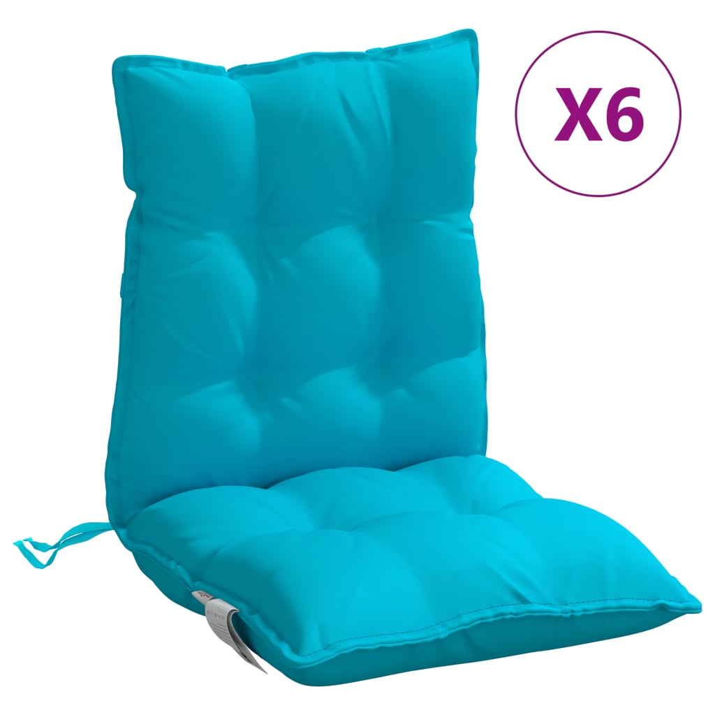 Cuscini da sedia Vidaxl 6 pezzi Bassero Bassa Oxford Fabric Turquoise