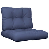 Vidaxl palletkussens 2 st stof marineblauw