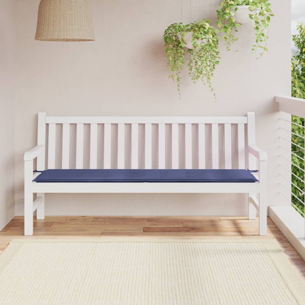 Vidaxl Garden Bench Cushion 180x50x3 cm tessuto oxford blu marino