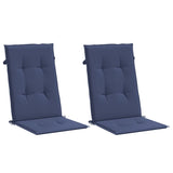 Coussins de chaise vidaxl 2 st du dossier haut de back bleu marine