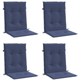 Coussins de chaise vidaxl 4 ST Low Back Dust Navy Blue