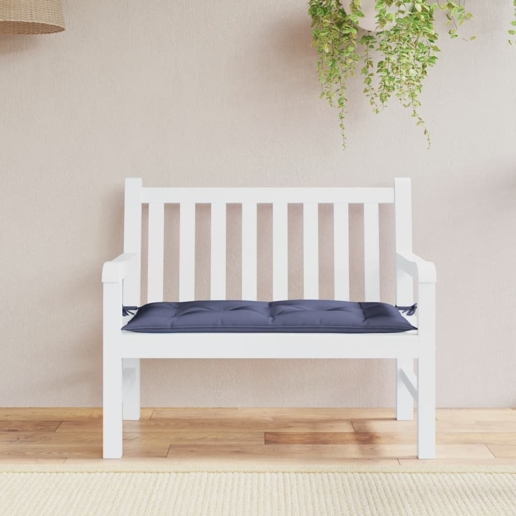 VIDAXL Garden Bench Blaža 100x50x7 cm Oxford tkanina morska modra