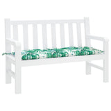 Vidaxl jardin banc coussin 120x50x7 cm motif de feuille de tissu oxford