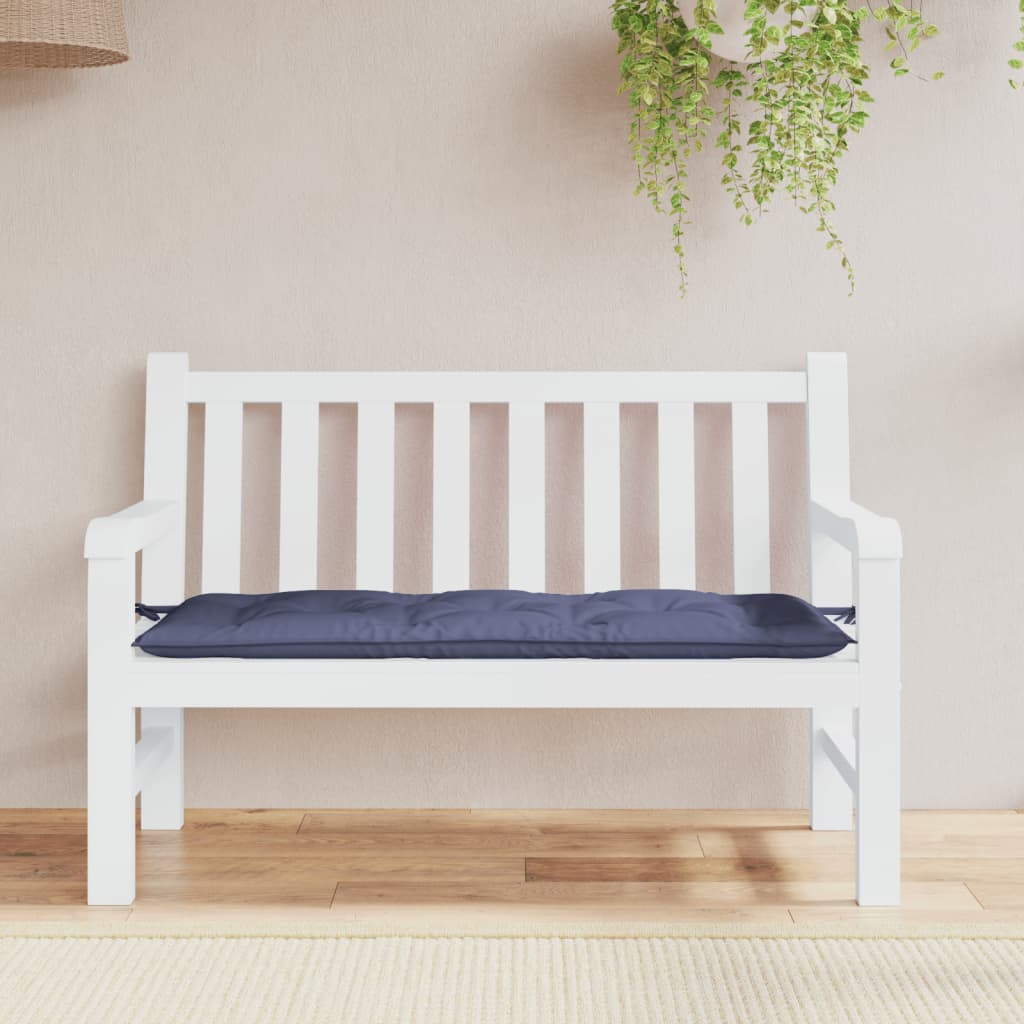 Vidaxl Garden Bench Cushion 120x50x7 cm tessuto oxford blu marino