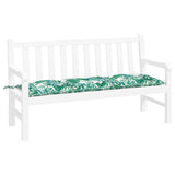 Vidaxl jardin banc coussin 150x50x7 cm motif de feuille de tissu oxford