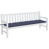 Vidaxl jardin banc coussin 200x50x7 cm oxford tissu marin bleu