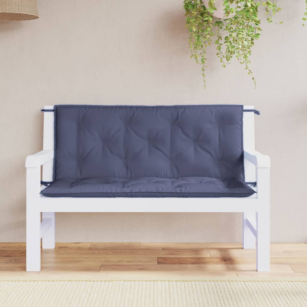 Vidaxl Garden Bench Poduszki 2 szt. 120x50x7 cm Oxford Matericle Blue