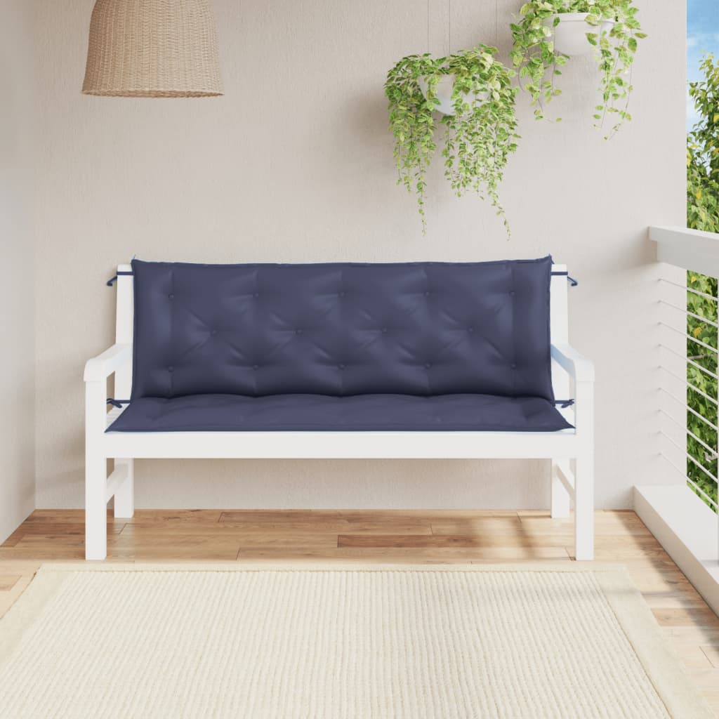 Vidaxl Garden Bench CUDIONS 2 ST 150X50X7 CM Oxford Fabric Marine Blue