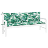 Vidaxl Garden bench cushions 2 pcs 180x50x7 cm Oxford fabric leaf pattern