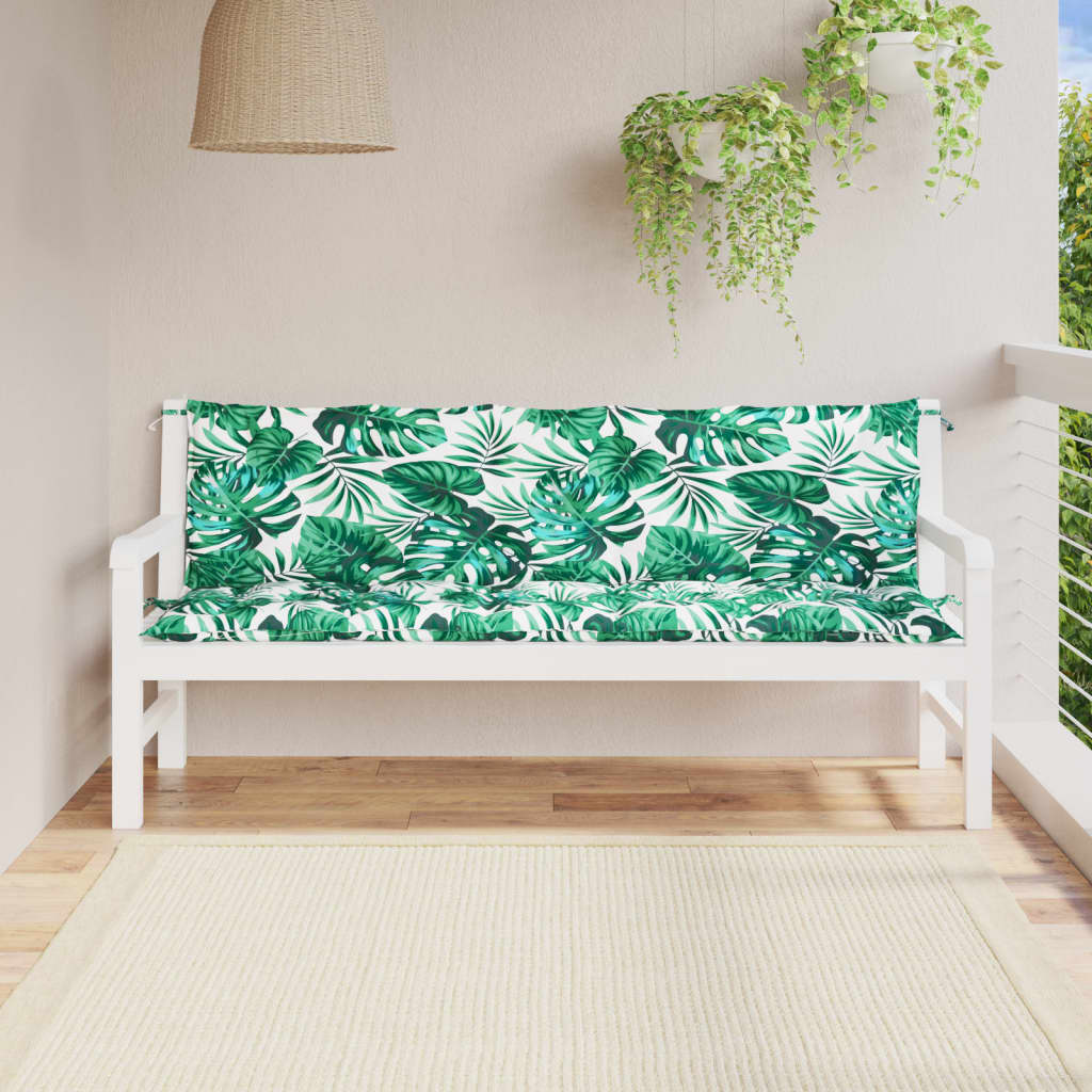 Vidaxl Garden Bench polštáře 2 ks 180x50x7 cm Oxford Fabric list vzorec