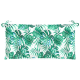 Vidaxl Garden Banch Cushion 110x50x7 cm Modello di foglie in tessuto Oxford