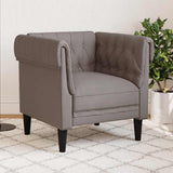 Vidaxl fauteuil chesterfield-stijl stof taupe