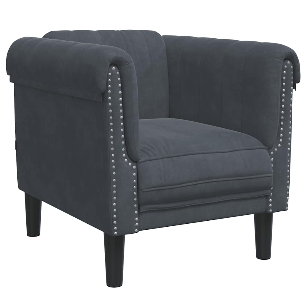 Vidaxl fauteuil fluweel donkergrijs