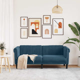 Vidaxl 2-zitsbank fluweel blauw