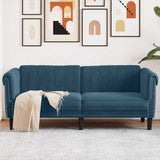 Vidaxl 2-zitsbank fluweel blauw
