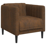Vidaxl fauteuil kunstsuède bruin