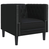 Vidaxl fauteuil chesterfield-stijl kunstleer zwart