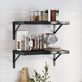 Vidaxl wandschappen 2 st 50x30 cm roestvrijstaal zwart