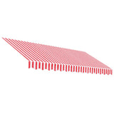 Vidaxl vervangingsdoek voor luifel gestreept 3,5x2,5 m rood en wit