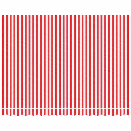 Vidaxl vervangingsdoek voor luifel gestreept 3,5x2,5 m rood en wit