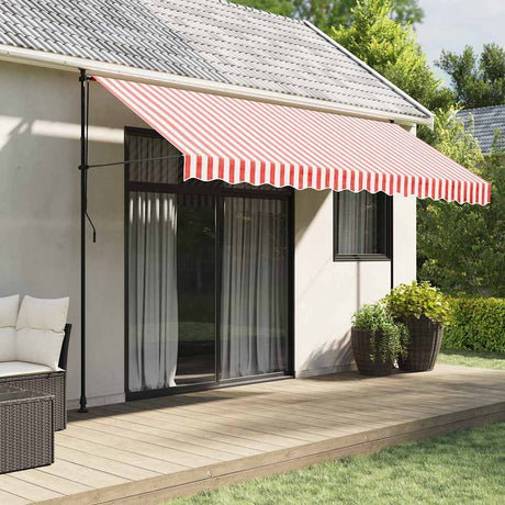 Vidaxl vervangingsdoek voor luifel 400x350 cm polyester rood en wit