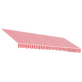Vidaxl vervangingsdoek voor luifel gestreept 4,5x3,5 m rood en wit