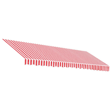 Vidaxl vervangingsdoek voor luifel gestreept 4,5x3,5 m rood en wit