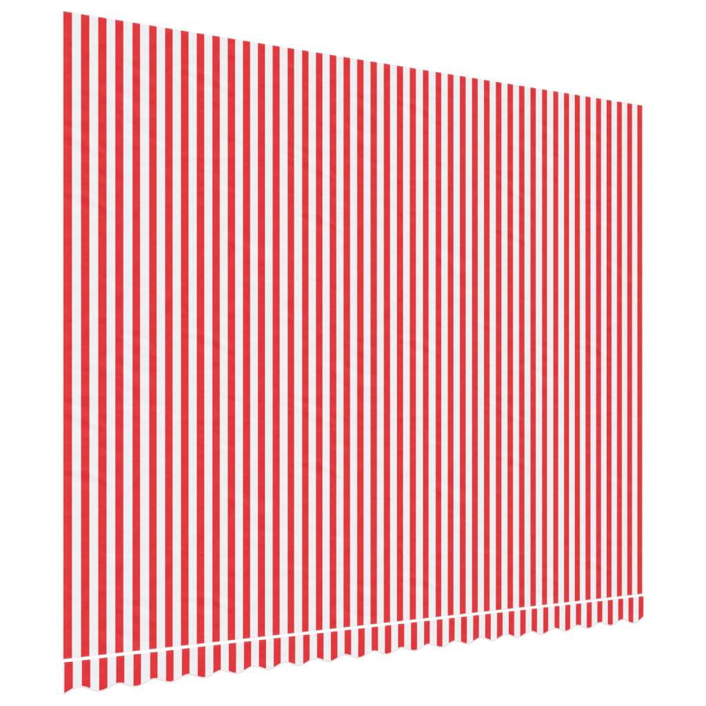 Vidaxl Ersatzstoff fir Lipifel gestreift 4.5x3.5 m rout a wäiss