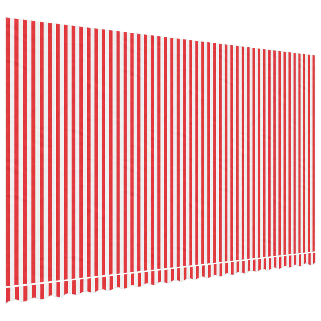 VidaXL Replacement cloth for Luifel striped 5x3 m red and white