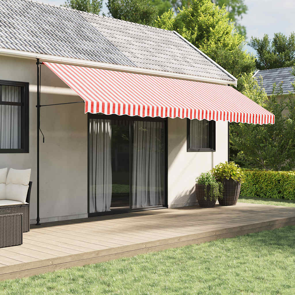Vidaxl vervangingsdoek voor luifel 500x300 cm polyester rood en wit