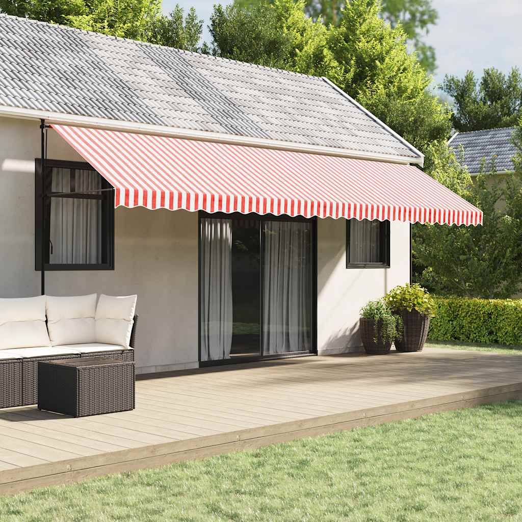Vidaxl vervangingsdoek voor luifel 600x350 cm polyester rood en wit