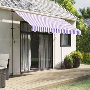 Vidaxl vervangingsdoek voor luifelrok gestreept 300 cm blauw en wit