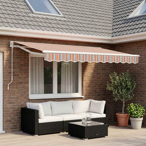 Vidaxl vervangingsdoek voor luifelrok gestreept 350 cm meerkleurig