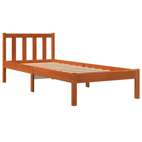 Vidaxl bedframe zonder matras massief grenenhout wasbruin 100x200 cm