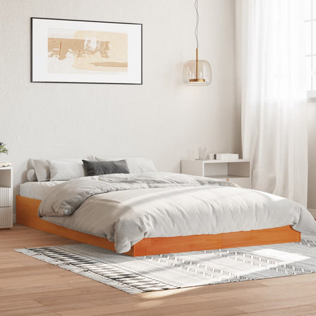 Vidaxl bedframe zonder matras massief grenenhout wasbruin 160x200 cm