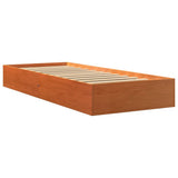 Vidaxl bedframe zonder matras massief grenenhout wasbruin 75x190 cm