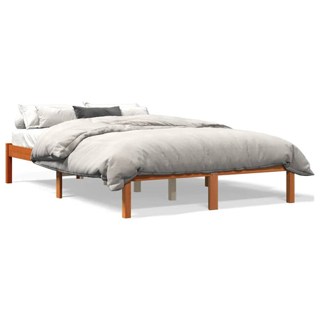 Vidaxl bedframe zonder matras massief grenenhout wasbruin 120x190 cm