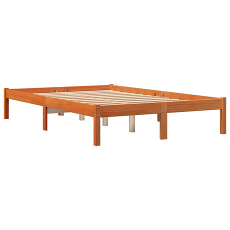 Vidaxl bed zonder matras massief grenenhout wasbruin 140x190 cm