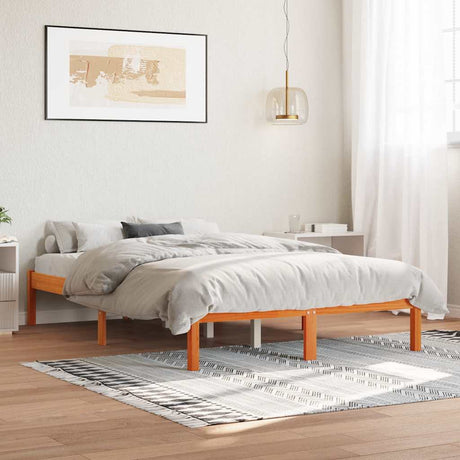 Vidaxl bed zonder matras massief grenenhout wasbruin 140x190 cm