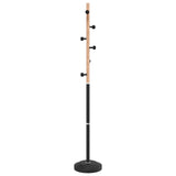 Vidaxl Mantel Rack 177 cm puder -koated Eisen Schwaarz